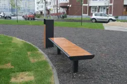 Скамейка стальная «Поло» без спинки 1,2 м