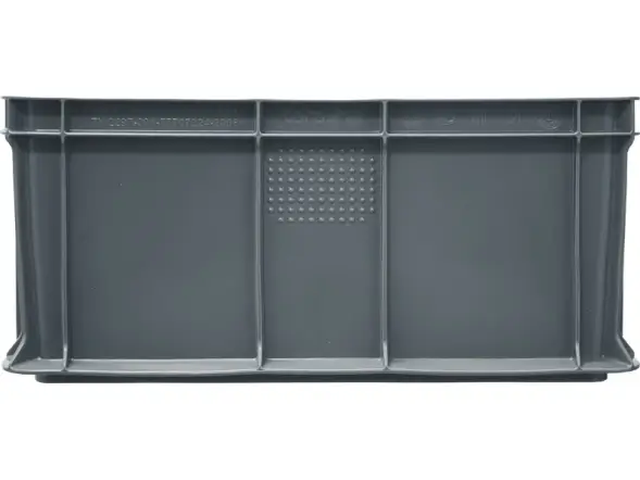 Ящик пластиковый сплошной, 400×300×180 мм, 16.6 л, серый [702.03.02]