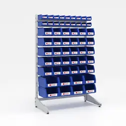 Стеллаж односторонний L1500 №22 (1425х940х500) светло-серый