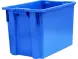 Ящик пластиковый сплошной, 600x400x400 мм, 75 л, синий [605 ГД]
