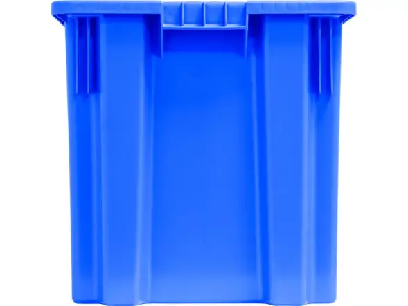 Ящик пластиковый сплошной, 600x400x400 мм, 75 л, синий [605 ГД]