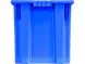 Ящик пластиковый сплошной, 600x400x400 мм, 75 л, синий [605 ГД]