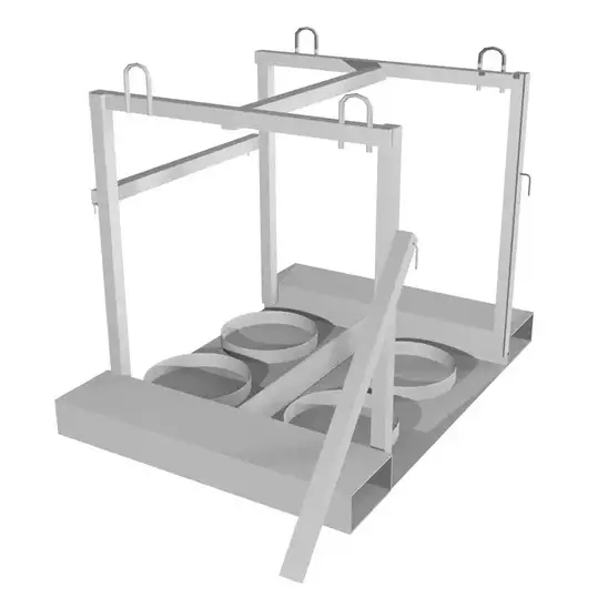 Паллета для баллонов ПБП-05 1060x840x865 мм Серый