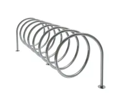 Велопарковка из нержавеющей стали «Спираль» 7 мест