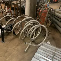 Велопарковка из нержавеющей стали «Спираль» 7 мест