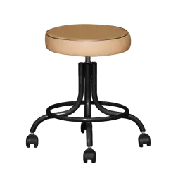 Табурет винтовой бежевый Т01-1 черный каркас [10999]