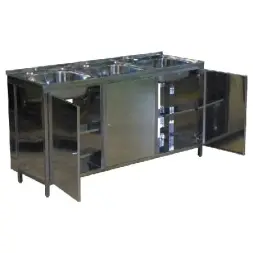 Тумба МK-3 НД с 3-чашечной мойкой 1500x500x835 мм Темно-серый