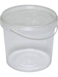 Ведро пластиковое с крышкой, 5 л, прозрачный [5106]