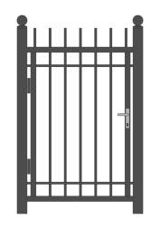 Кованая металлическая калитка МК3