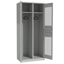 Шкаф с перфорированными дверьми для раздевалки [13003]