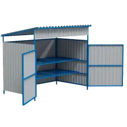 Контейнерная площадка для ртутных ламп 2330x2600x1580 с дверьми [10304]