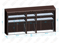 Шкаф уличный ROLL‑BOX VILLAGE ROOF XL-3.2
