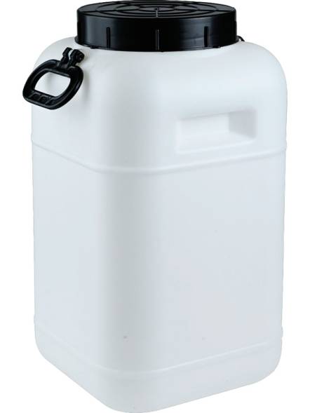 Бочка (бидон) пластиковая с крышкой и ручками, 30 л, белый [ББК 30п]