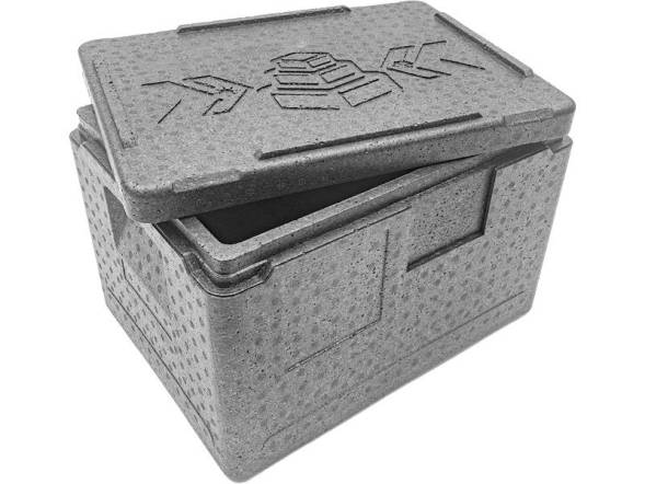 Термобокс пенополипропиленовый с крышкой STP Light, 400х300х270 мм, 18 л, 30 кг/м3