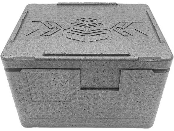 Термобокс пенополипропиленовый с крышкой STP Light, 400х300х270 мм, 18 л, 30 кг/м3