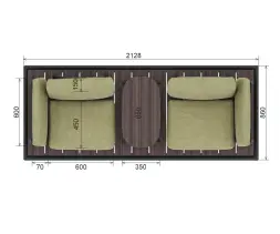 Диван «Лаундж пад» (1/2/2/2/пр)