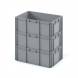 Евроконтейнер пластиковый с усиленным дном EC-6422, 600х400х220 мм, серый