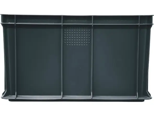 Ящик пластиковый сплошной, 400×300×230 мм, 21.6 л, серый [703.03.01]