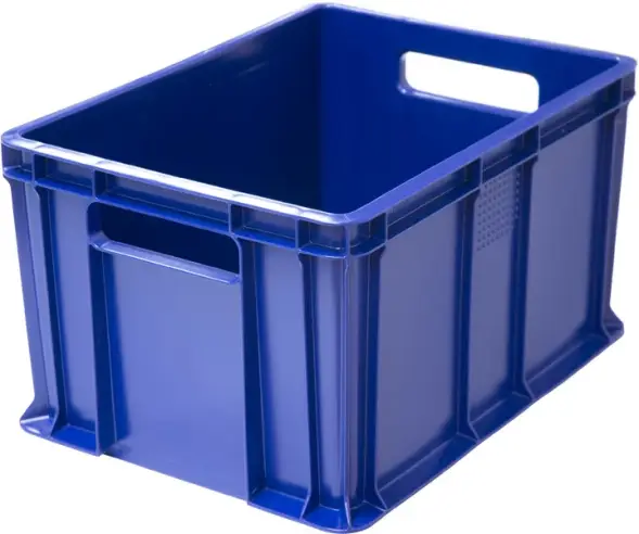 Ящик пластиковый сплошной, 400×300×230 мм, 21.6 л, серый [703.03.01]