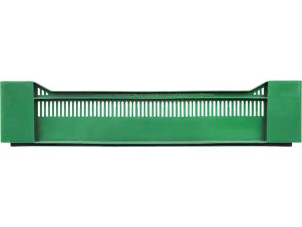 Ящик пластиковый перфорированный, 600x400x135 мм, 32,4 л, зеленый [120]