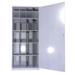 Шкаф для противогазов с дверью (ХПГ-20) 1880x810x400 мм Светло-серый