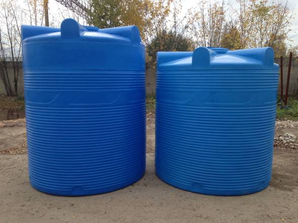 Емкость (резервуар) пластиковая вертикальная с крышкой, 6000 л, черный [TV6000S1]