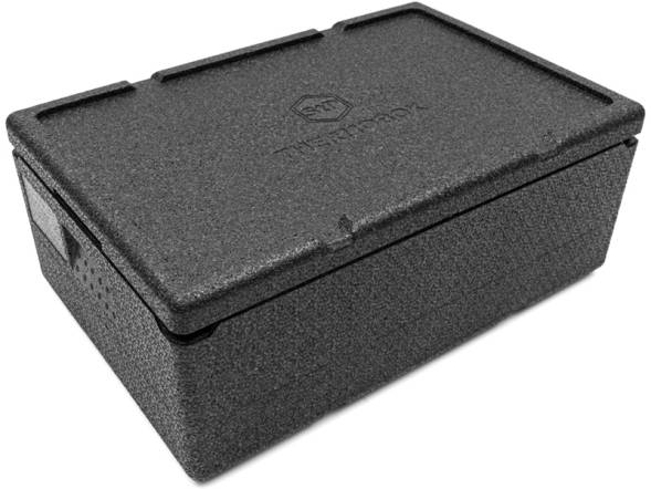 Термобокс пенополипропиленовый с крышкой STP PRO, 600х400х240 мм, 32 л, 55 кг/м3