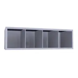 Металлический шкаф ХПГ 4Г для СИЗ и противогазов 4 ячейки без дверей 265х870х380 мм Светло-серый