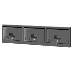 Ящик почтовый из нержавеющей стали серии Слим 1x3 с окошком [11714]