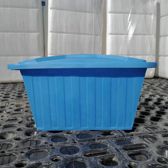 Ванна пластиковая пищевая с крышкой К, 400 л, HDPE, синий [121207.0400.601.002]