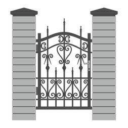 Кованая металлическая калитка МК16