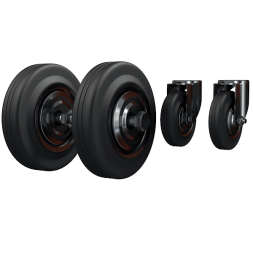 Комплект колёс из литой резины для тележки ТГУ-300 [10215]