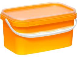 Ведро пластиковое прямоугольное, 3.3 л, желтый [5120]