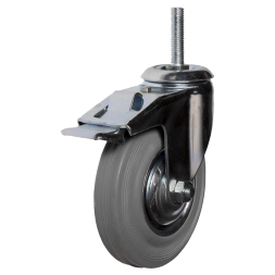 Колесо аппаратное (крепление болт с тормозом) 125 мм [10116]