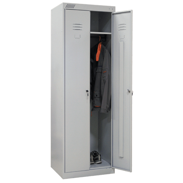 Шкаф для раздевалок двустворчатый металлический [13016]