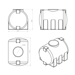 Емкость горизонтальная 500л
