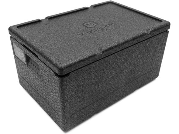 Термобокс пенополипропиленовый с крышкой STP PRO, 600х400х320 мм, 46 л, 55 кг/м3