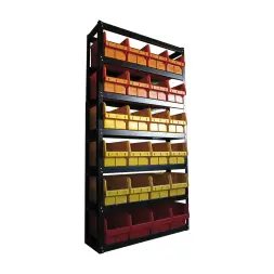 Стеллаж складской с пластиковыми ящиками 700