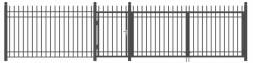 Распашные металлические ворота РВ-3, 4000x2000 мм