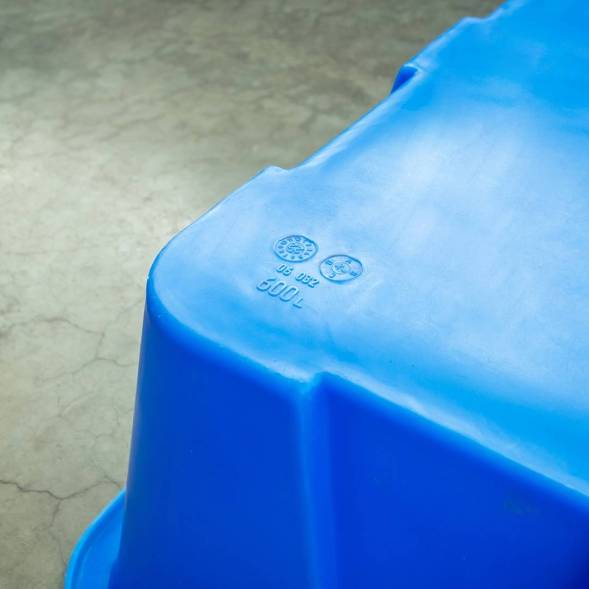 Ванна пластиковая пищевая KN, 600 л, 1.0 г/см³, HDPE, синий [1182.0600.601.000]