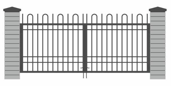Распашные металлические ворота РВ-5, 4000x2000 мм