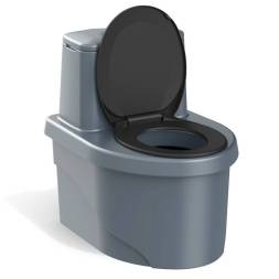 Торфяной биотуалет «РОСА» серого цвета