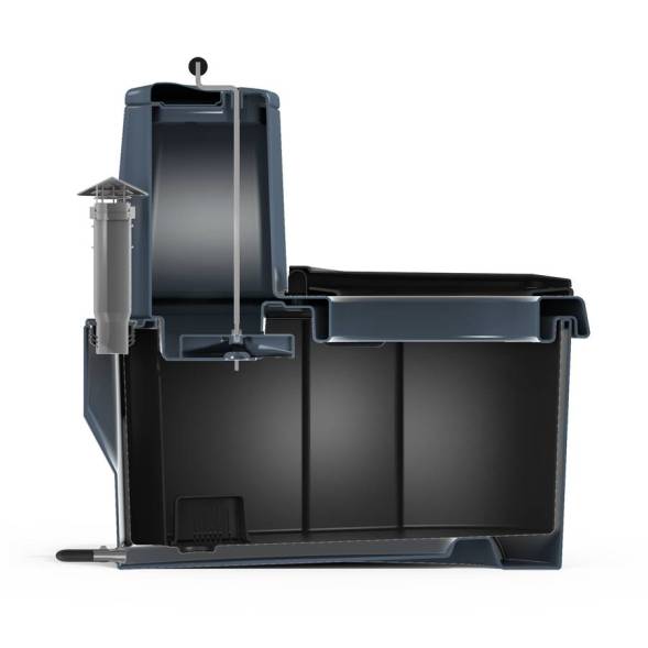 Торфяной биотуалет «РОСА» серого цвета