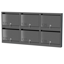 Ящик почтовый из нержавеющей стали серии Слим 2x3 [11722]