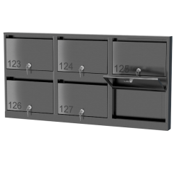 Ящик почтовый из нержавеющей стали серии Слим 2x3 [11722]