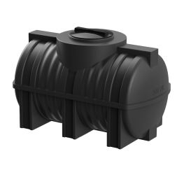 Емкость пластиковая горизонтальная для хранения воды и дизельного топлива, 500 л, черный [TG500S1]