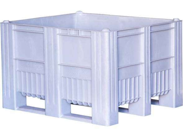 Крупногабаритный сплошной пластиковый контейнер на полозьях Big Box, 1200х1000х740 мм, зеленый [12001000740-00]