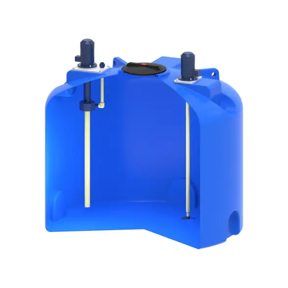 Емкость TR 4500 синий под плотность 1,5 с лопастной мешалкой и насосом МАГНА 13