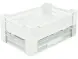 Ящик пластиковый морозостойкий перфорированный, 600x400x135 мм, 32,4 л, белый [119 м]