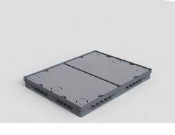 Поддон для крупногабаритного пластикового контейнера Polybox, 1470х1140х180 мм, серый [02.202.91]